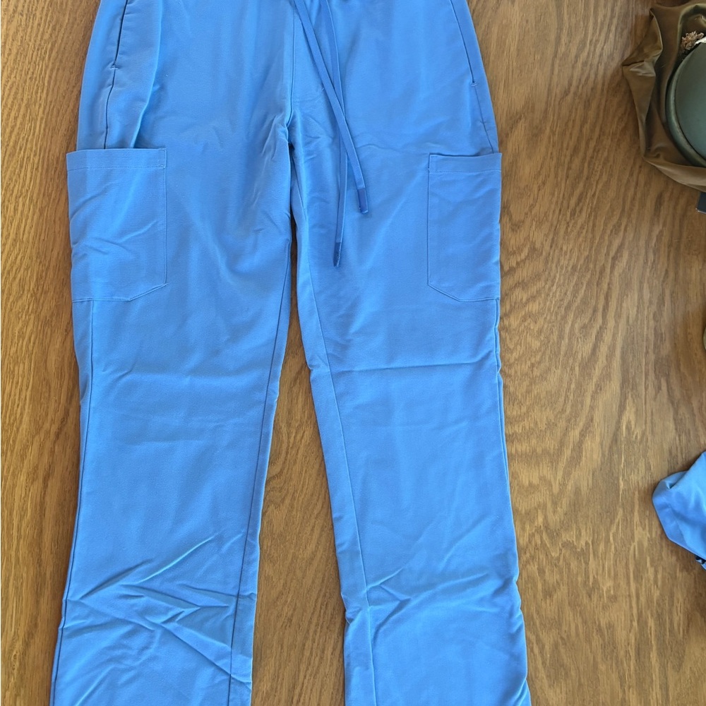 Scrub Pants Mandala High Waisted Ceil Blue